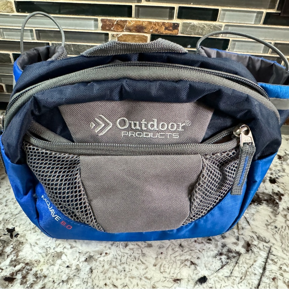 Outdoor Products Hiking Waist Pack Mojave 8.0 Blue‎ Double Hydration Trail Pack
